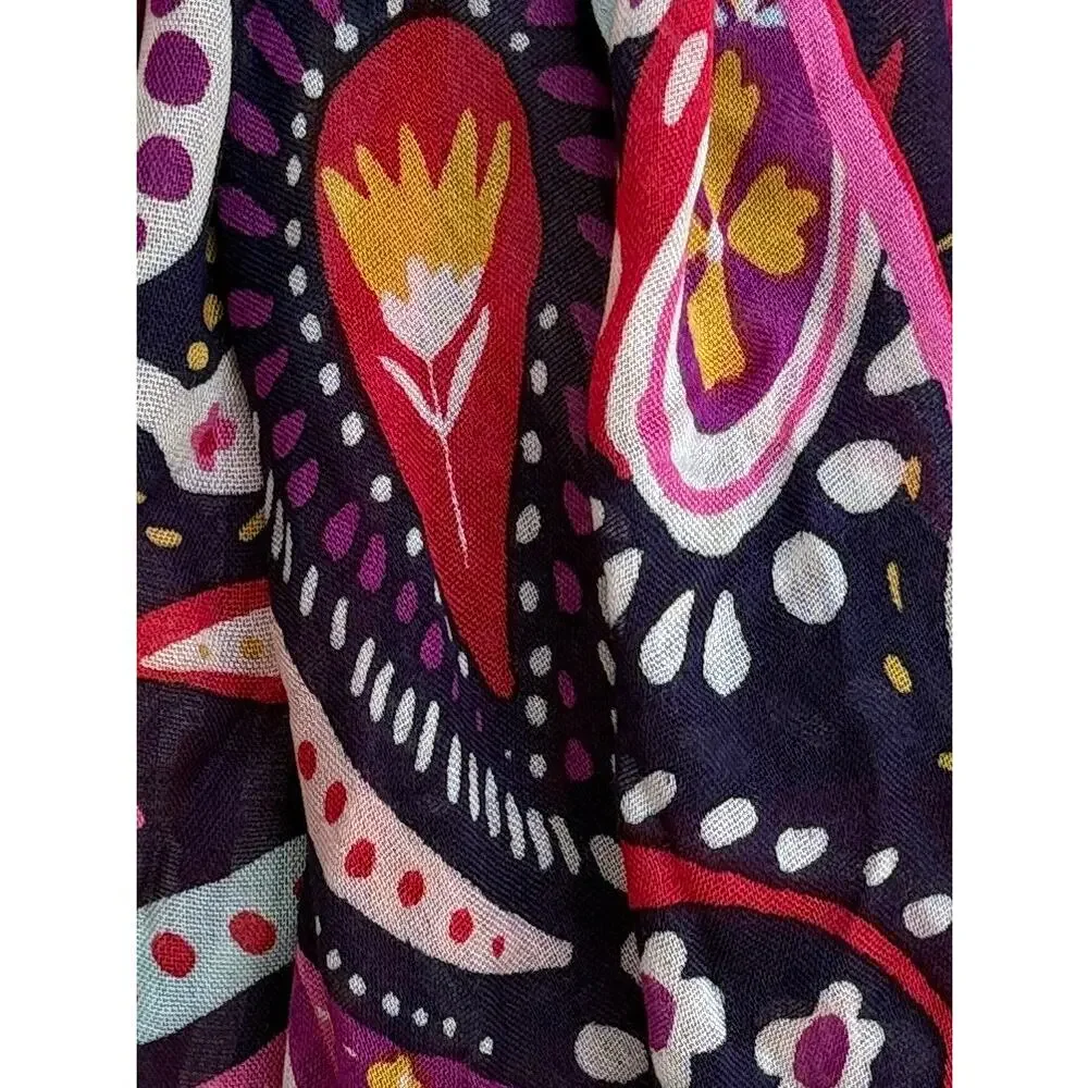 Vera Bradley NWT Lightweight Floral Oblong Scarf Pink Purple